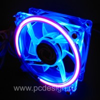Флуоресцентный синий вентилятор с ультрафиолетовым кольцом