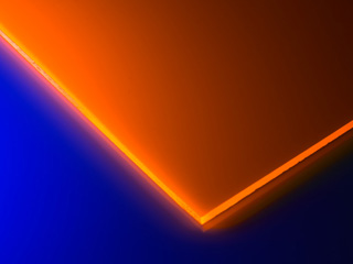 Лист оргстекла флуоресцентного оранжевого 300х300х3мм светится в УФ