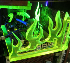 Лист оргстекла флуоресцентного зеленого 300х300х3мм светится в УФ