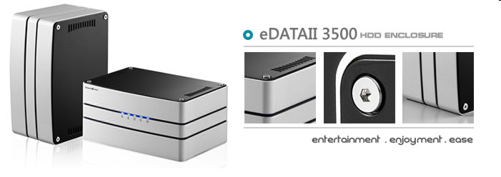 Внешн  контейнер e DATA 3500 II  для 2 HDD 3 5    Tsunami  SATA  RAID сер  черн 