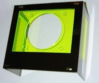 Стальная крышка для блока питания с зелеными флуоресцентными окошками