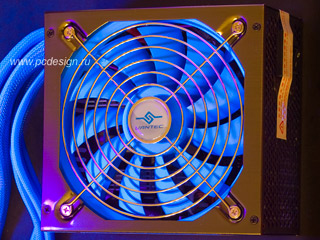 Блок питания ION2  450 Вт  SLI  с флоуресцентной синей оплеткой и 135 мм вентил 