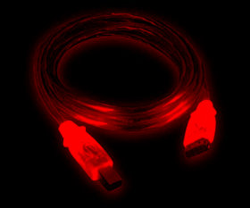 Кабель GEMBIRD USB2 0 с красной подсветкой  длина 1 8 м  экранированный  A В
