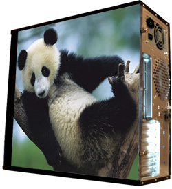 Обои наклейка на корпус компьютера midi tower   Giant Panda 48Х43см  глянц 