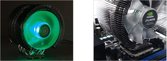 Кулер для процессора AM2 Zalman CNPS9500 AM2 с зеленой подсветкой