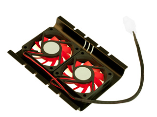 Кулер для жесткого диска XILENCE COO XPHD 2F B черн  с красн  вентиляторами