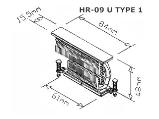    Thermalright HR 09 U type 1 Mosfet Cooler  