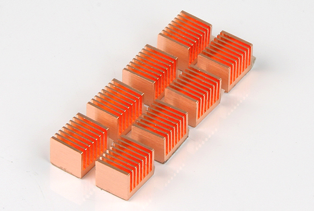 Комплект длинных медных радиаторов для RAM и BGA памяти, 22мм .