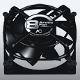 Вентилятор для корпуса 80мм Arctic Fan 8L черный с решеткой