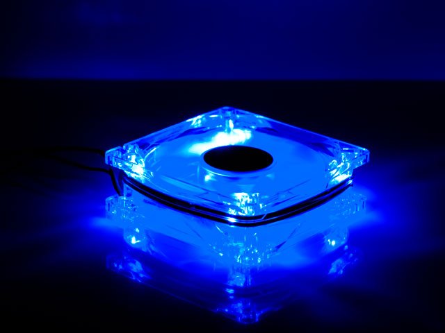 Вентилятор с подсветкой синей светодиодной Gembird