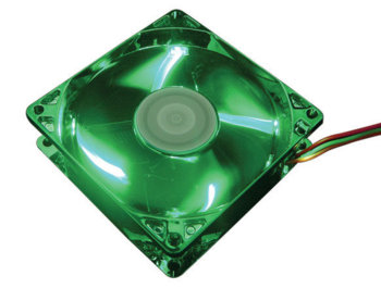 Вентилятор 120 мм с анодированным зеленым покрытием