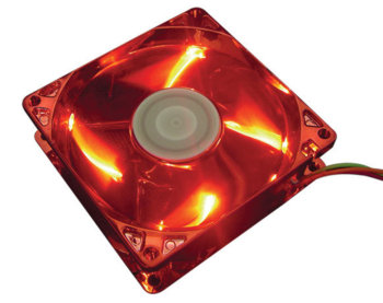 Вентилятор 80 мм с анодированным красным покрытием
