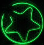 Неоновая решетка  Звезда  для  120 мм вентилятора  зеленая
