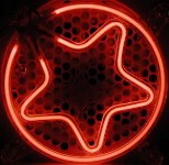 Неоновая решетка  Звезда  для  120 мм вентилятора  красная