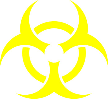 Наклейка  Biohazard Yellow   желтая
