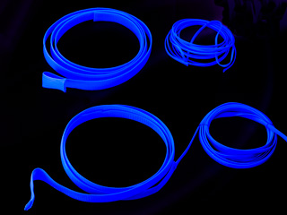 Гибкая оплетка для проводов и кабелей компьютера УФ синяя флуоресцентная