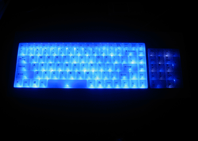 Клавиатура черная со светодиодной подсветкой  реагирует на звонок моб телефона