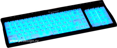 Клавиатура с подсветкой KB 9805L R черная PS 2 мультимедийная