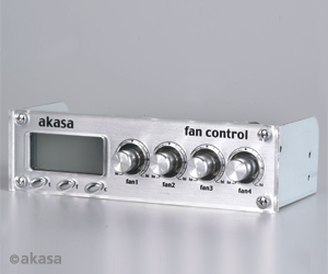 Многофункц  панель 5 25 Akasa FanControlPRO с 4 канал   LCD  темп   смен  панел