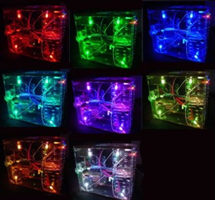 Панель Chameleon для отсека 5     серебристая  и 4 ре RGB прожектора