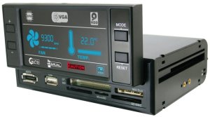 Многофункц  панель и кардридер All in 1 5 25 Vantec UGT MP100 BK  LCD  черн 