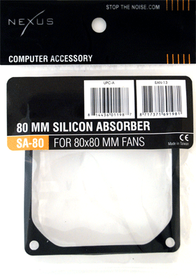 Антивибрационная прокладка для вентилятора 80 мм Nexus SA 80 черная