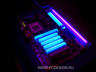 Комплект  синих флуоресцентных заглушек от PCdesign