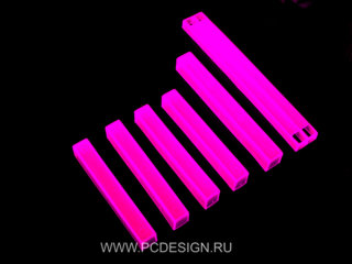 Комплект розовых флуоресцентных заглушек от PCdesign
