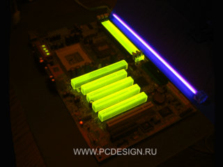 Комплект желто зеленых флуоресцентных заглушек от PCdesign