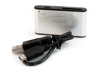 Картридер USB внешний серебристый ORIENT CR ALL IN 1 mini silver