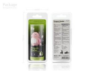 Внешний картридер Bone Penguin Reader розовый пингвин micro SD и M2