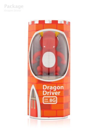Флешка дракон красный Bone Dragon Driver USB
