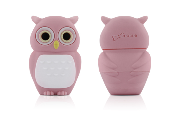 Флешка подарочная Bone Owl Driver 4 ГБ розовая сова