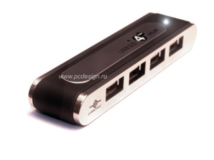 Концентратор Vantec go2 0 USB 2 0  MetalHub  UGT MH 401 BK