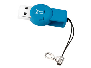 USB картридер брелок ORIENT MS 07 для Micro SD  T Flash голубой