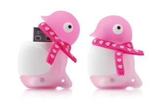 Flash Drive Bone Penguin Driver 8 ГБ  розовый  USB