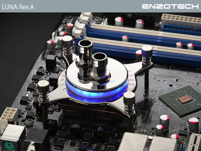 Водоблок для процессора Enzotech LUNA Full Copper Rev A CPU Intel AMD