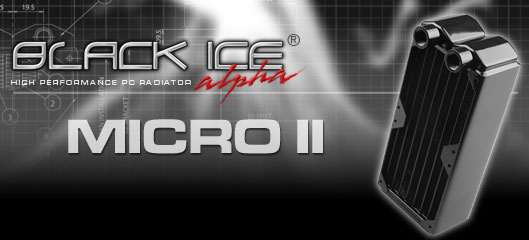 Радиатор Black Ice Micro2  с возможностью подключения 2 х 80 мм вент 