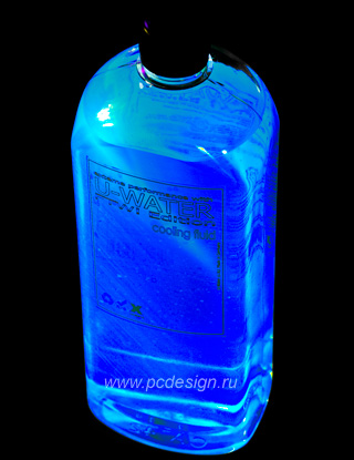 Хладагент U WATER UV blue 1 литр  синяя  светится в УФ